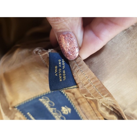 Brooks Brothers Suit Jacket Mens Brown 43 Wool Houndstooth‎ Lined Inner Pocket - Picture 4 of 16